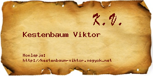Kestenbaum Viktor névjegykártya